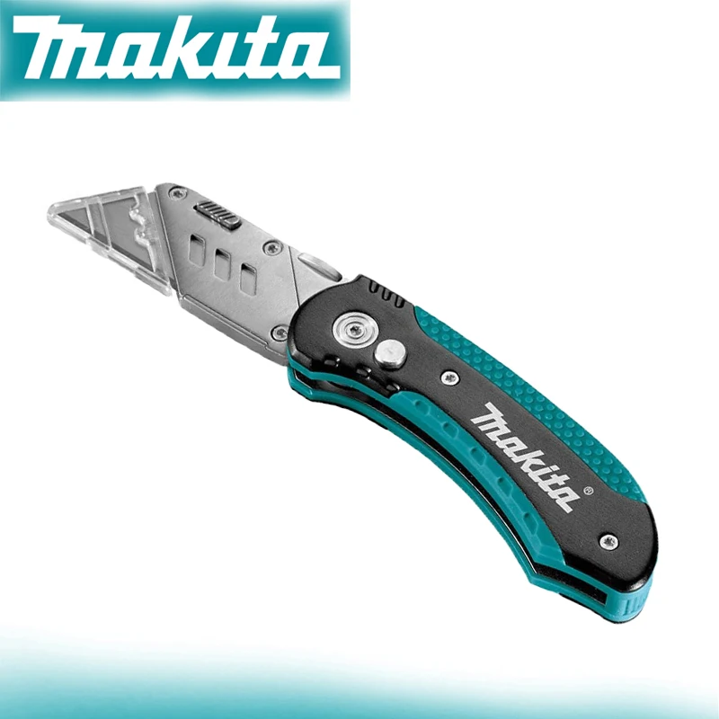 Makita E-11520 Quick Change Folding Utility Knife Compact Metal Thickened Trapezoid Knife Hand Tools