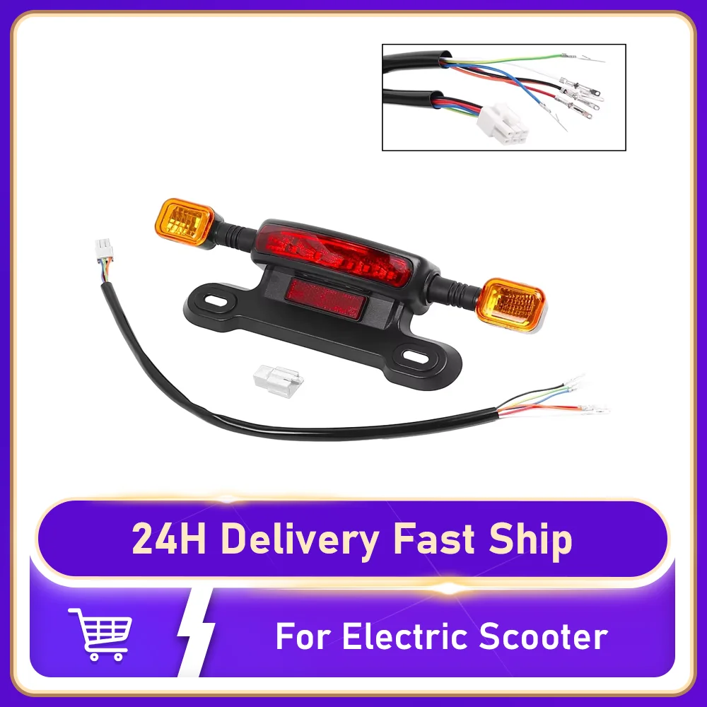 

48/60/12V 3 in 1 LED Taillight Brake/Driving/Turn Signal Running Lights for Electric Scooter E-bike Taillight Part