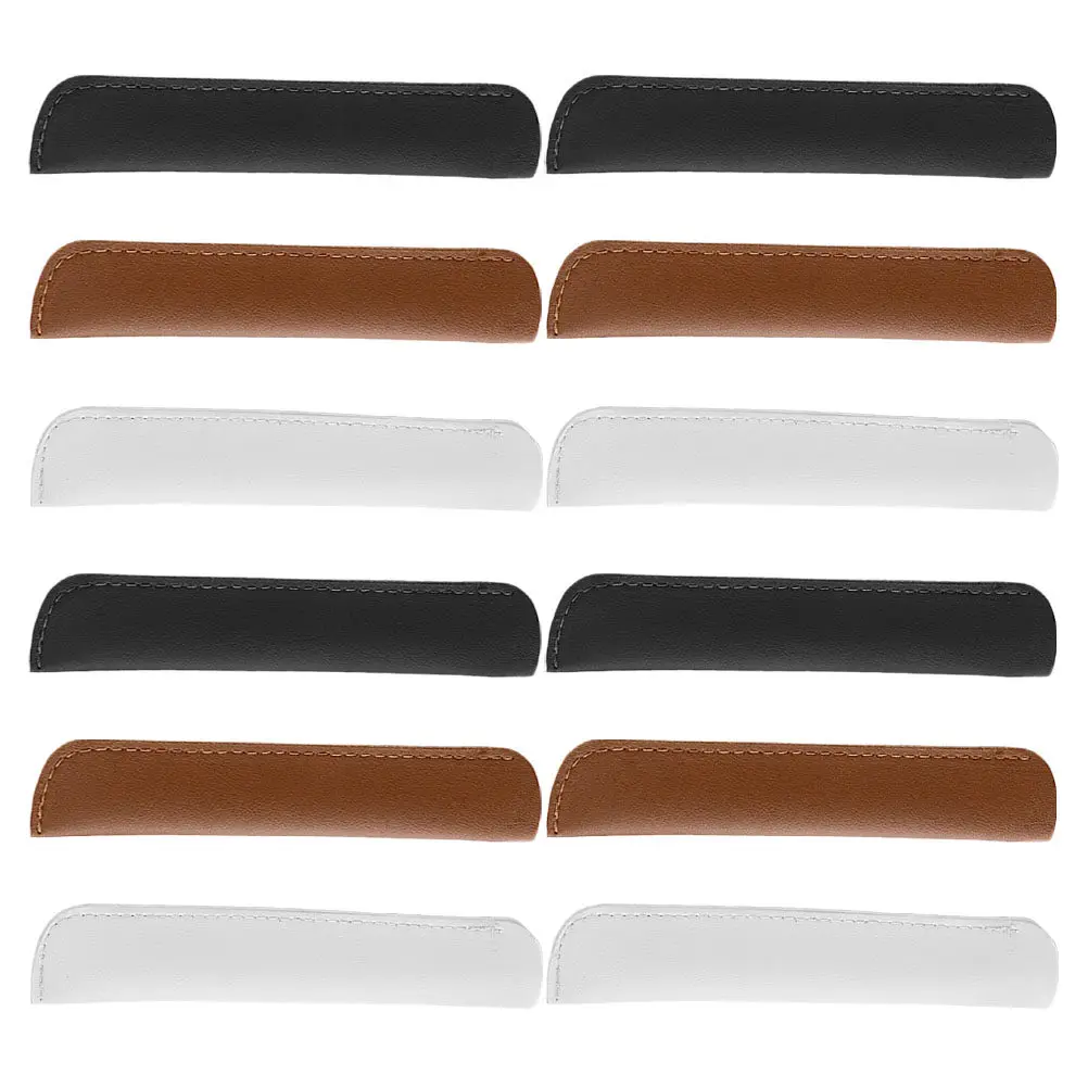 

12Pcs PU Pen Pouch Sleeve Longlasting Material Easy Clean Minimalist Design for Stylus Ballpoint Fountain Pens Home Office