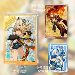 Anime Genshin Impact Xilonen Mavuika Mualani Acrylic Quicksand Card Brick Drift Sand Mahjong Standing Plate Ornament Xmas Gifts