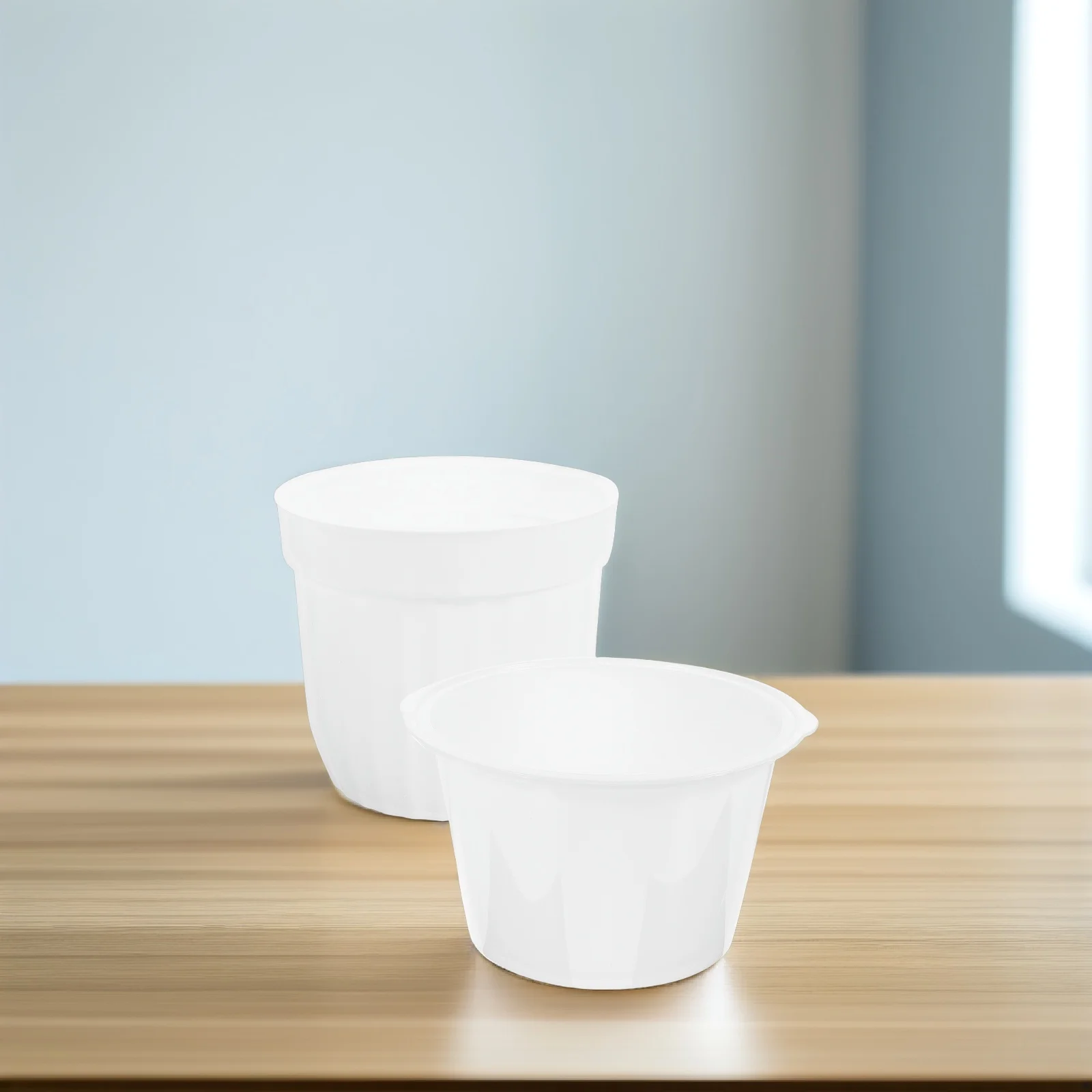 

2pcs Self Watering Flower Pot White Indoor Plants Absorbing Home Decor Balcony Planter Long Lasting Durability