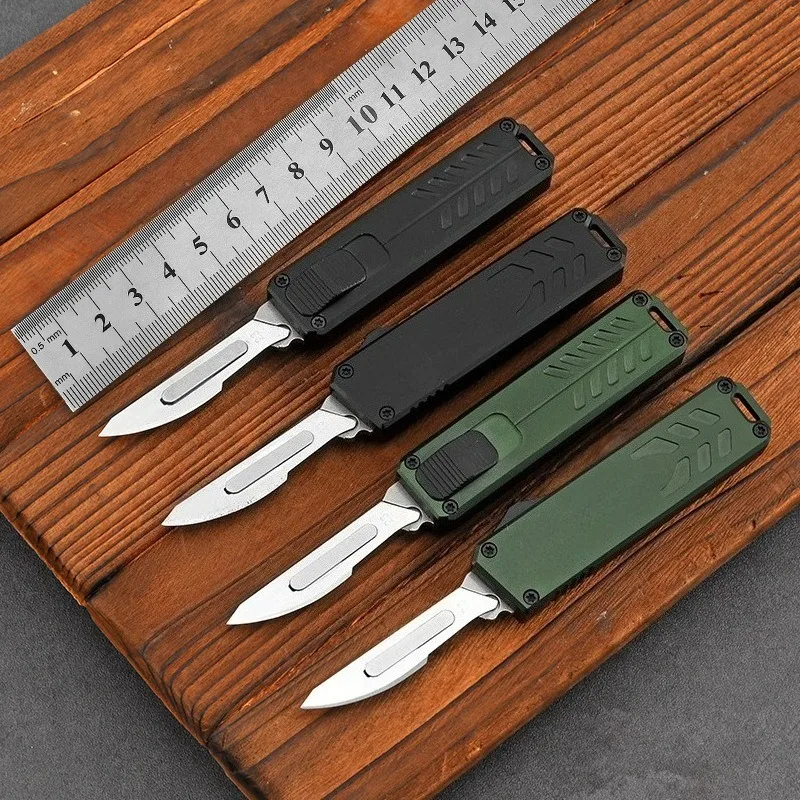 

Samsend Mini EDC Art Knife, Creative Scalpel Package Letter Opener Pocket Knife,Daily Carry Outdoor Camping Survival Rescue Tool