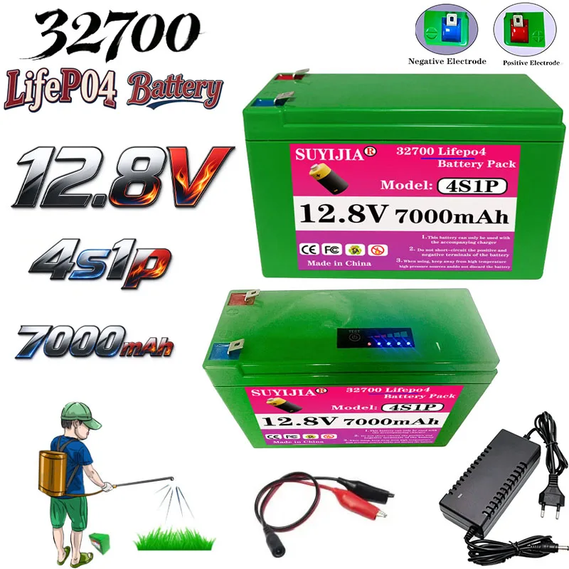 Original 32700 4S1P 12.8V 7Ah Lifepo4 Battery Pack with 4S Balanced BMS for Electric Boats and Uninterruptible Power Supplies