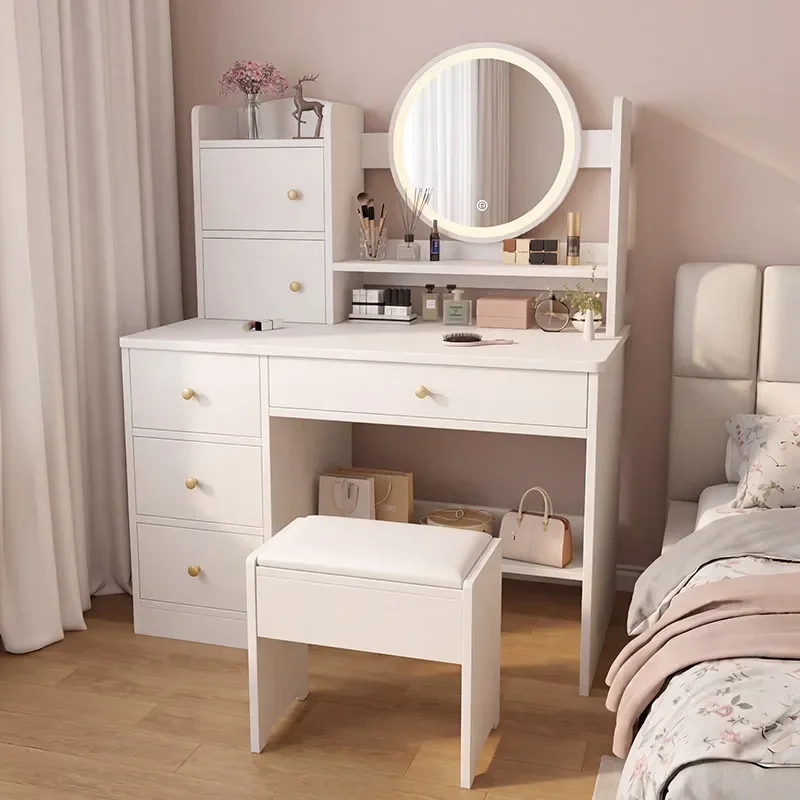 for Modern Bedroom Dresser Simple Small Cosmetic Cabinet Integrated Vanity Table for Small Apartment 2026 New Makeup Desk