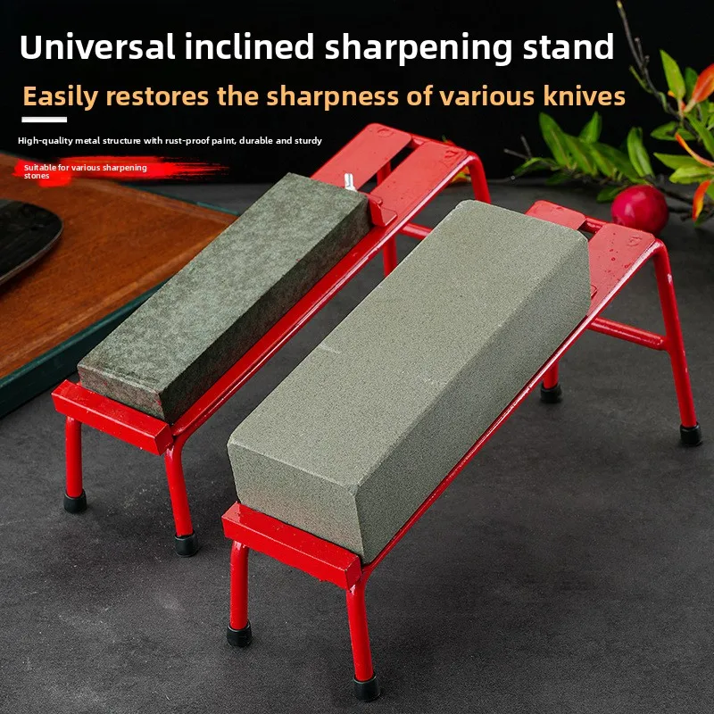 Thickened Grinding Stone Holder Adjustable Non-Slip Knife Sharpening Fixed Stand Kitchen Tool Efficient Home Use Knife Sharpener