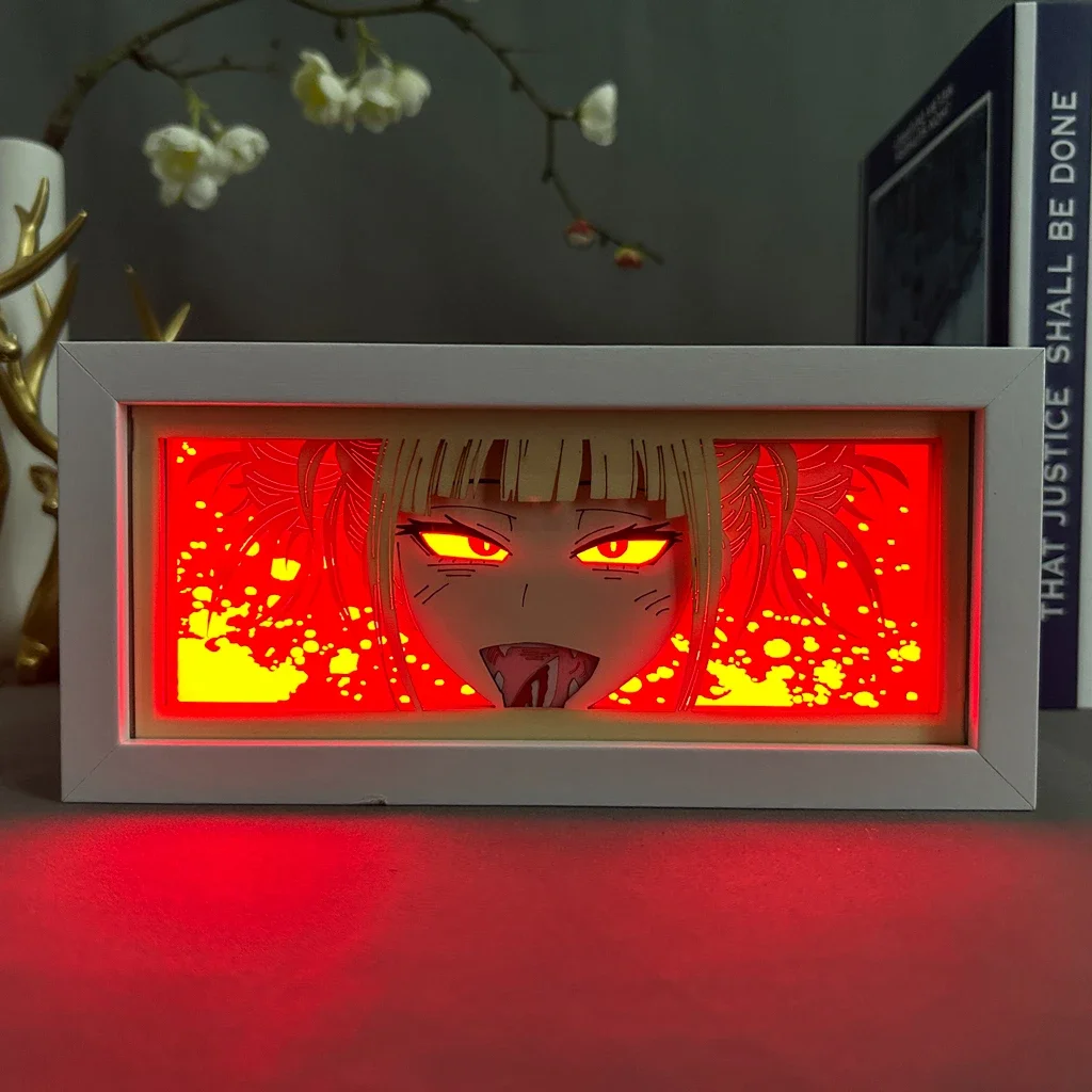 Toga Led Anime Light Box For Bedroom Decoration Novelty Himiko Shadow Box Birthday Gift Bedside Night Lamp Shelf Decor Xmas Gift