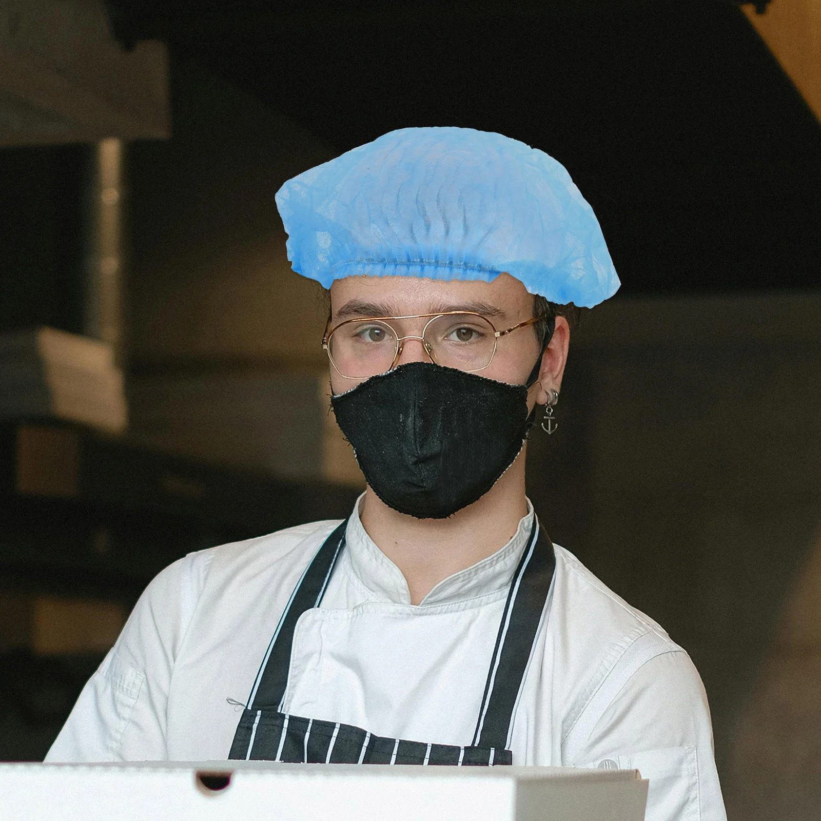 100 pezzi di rete usa e getta robusta retina per capelli in tessuto non tessuto cucina retine per capelli di sicurezza alimentare per servizi di ristorazione tappi a rete usa e getta