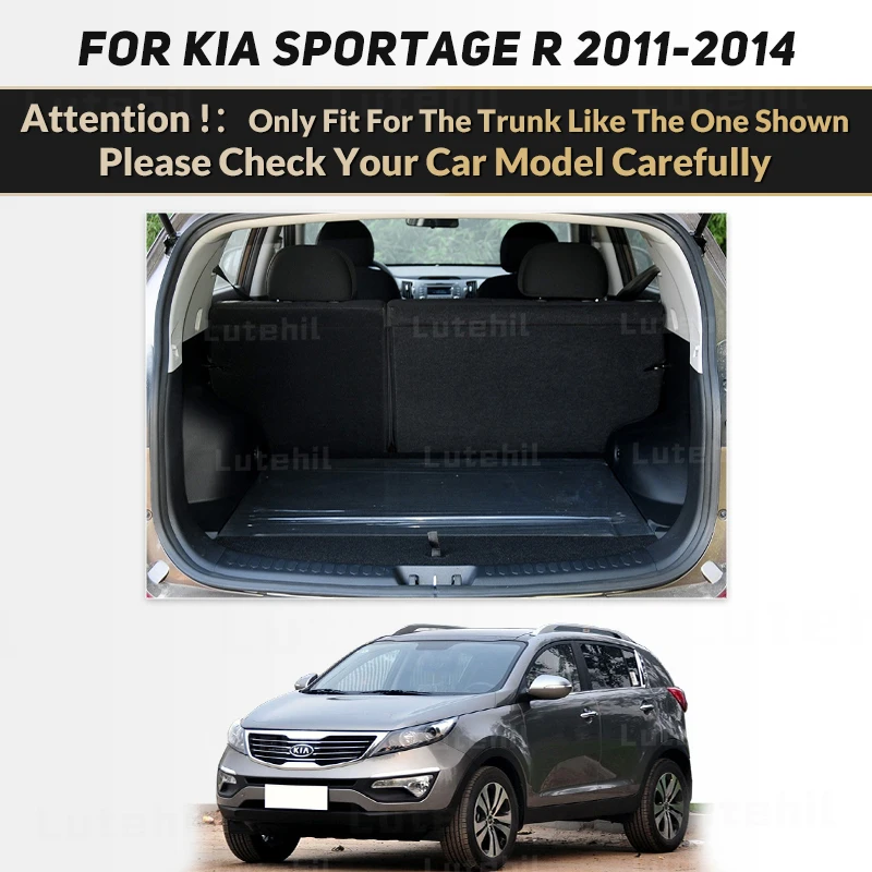 Lutehil Car Trunk Mat For Kia Sportage R SUV 2011 2012 2013 2014 Custom Car Accessories Auto Interior Decoration