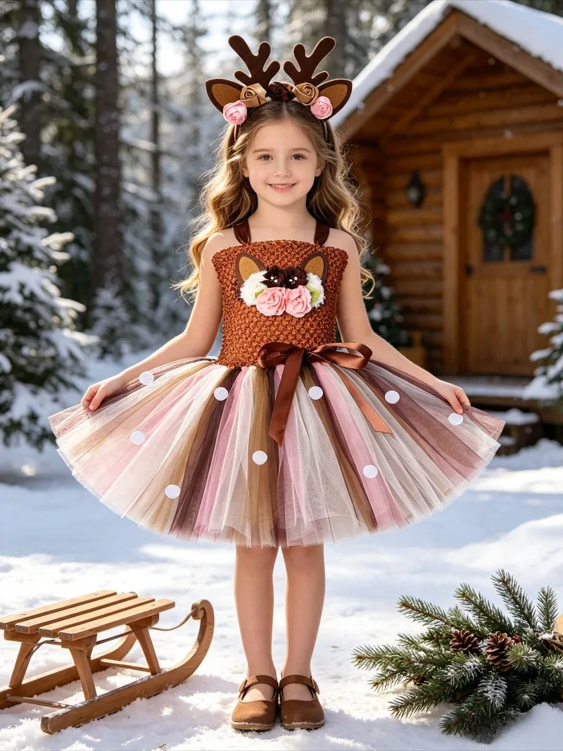 girls-christmas-deer-tutu-dress-kids-reindeer-mesh-tulle-princess-skirt-children-outfit-new-year-wear-soft-layered-party-gown