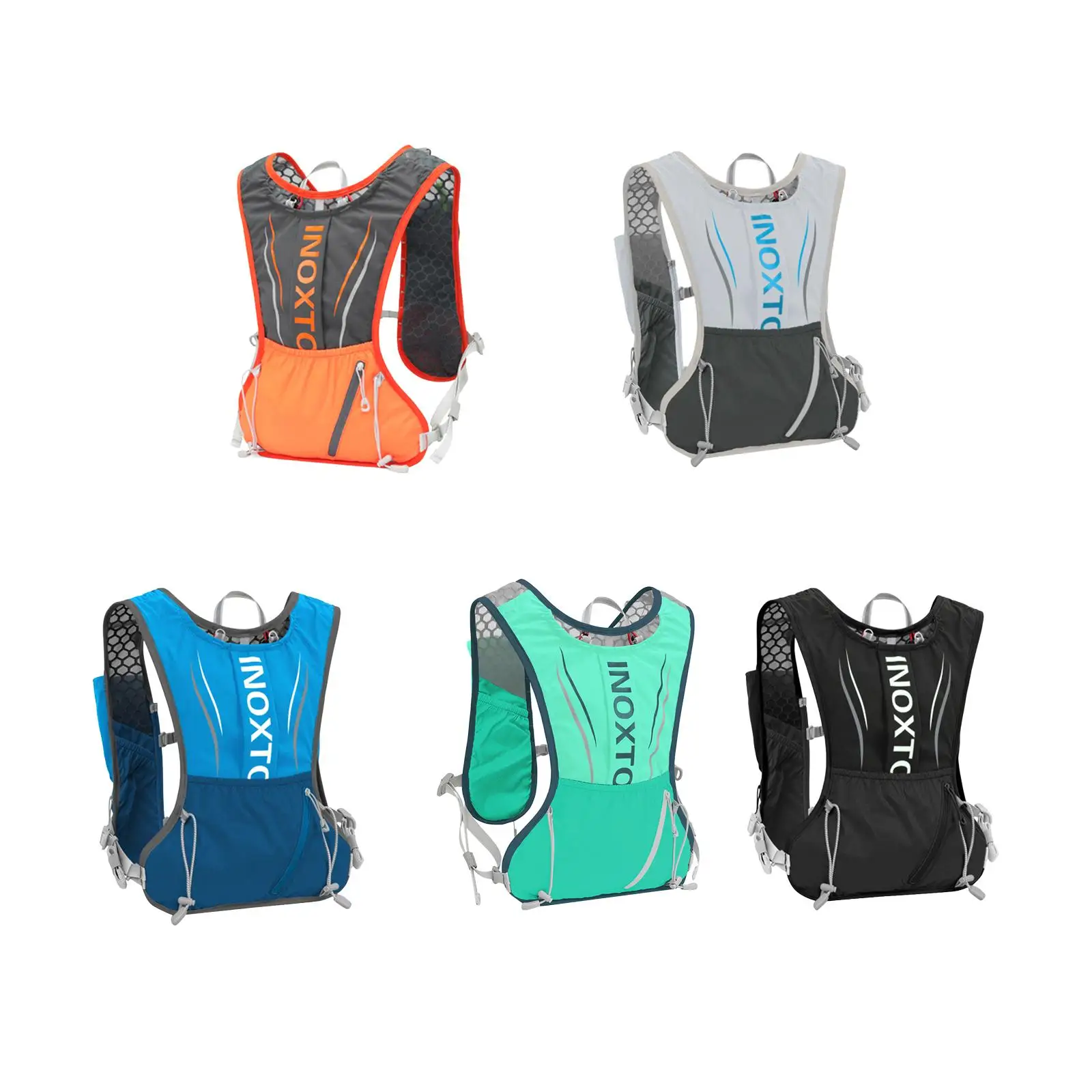 Picture 5: Pack Vest Adjustable Lightweight Running Gear Rucksack Running Vest Backpack for Workout Cycling