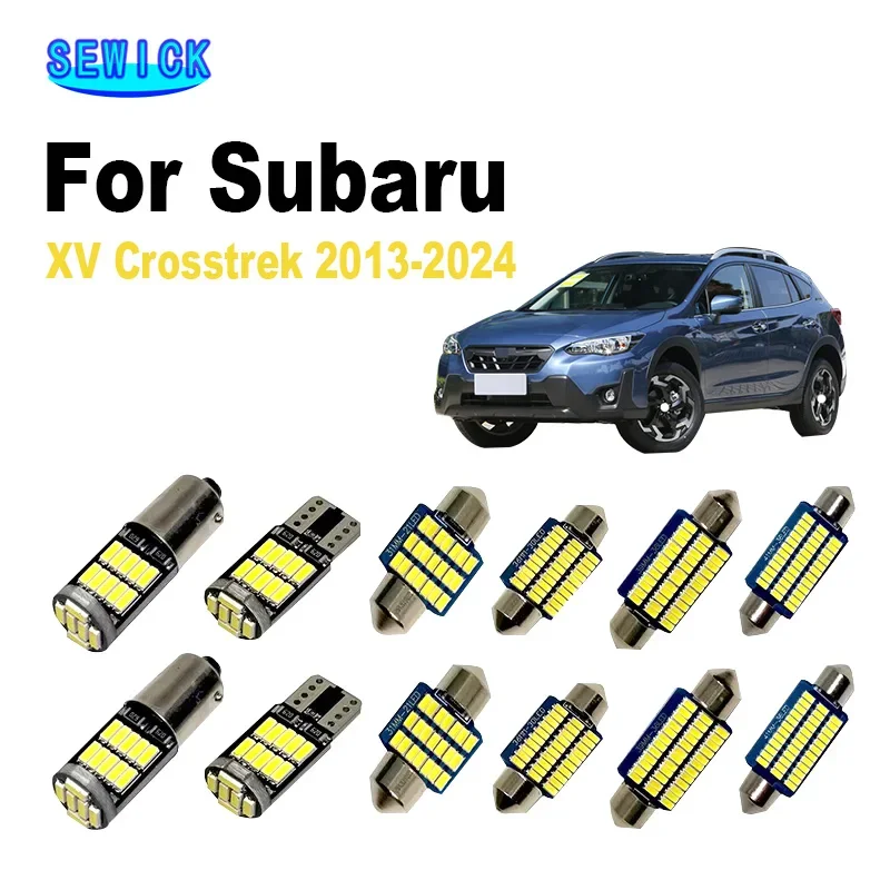 

Внутренняя лампа SEWICK Canbus для Subaru XV Crosstrek 2013 -2024, интерьерная фотолампа для автомобиля, комплект для номерного знака, автомобильные аксессуары