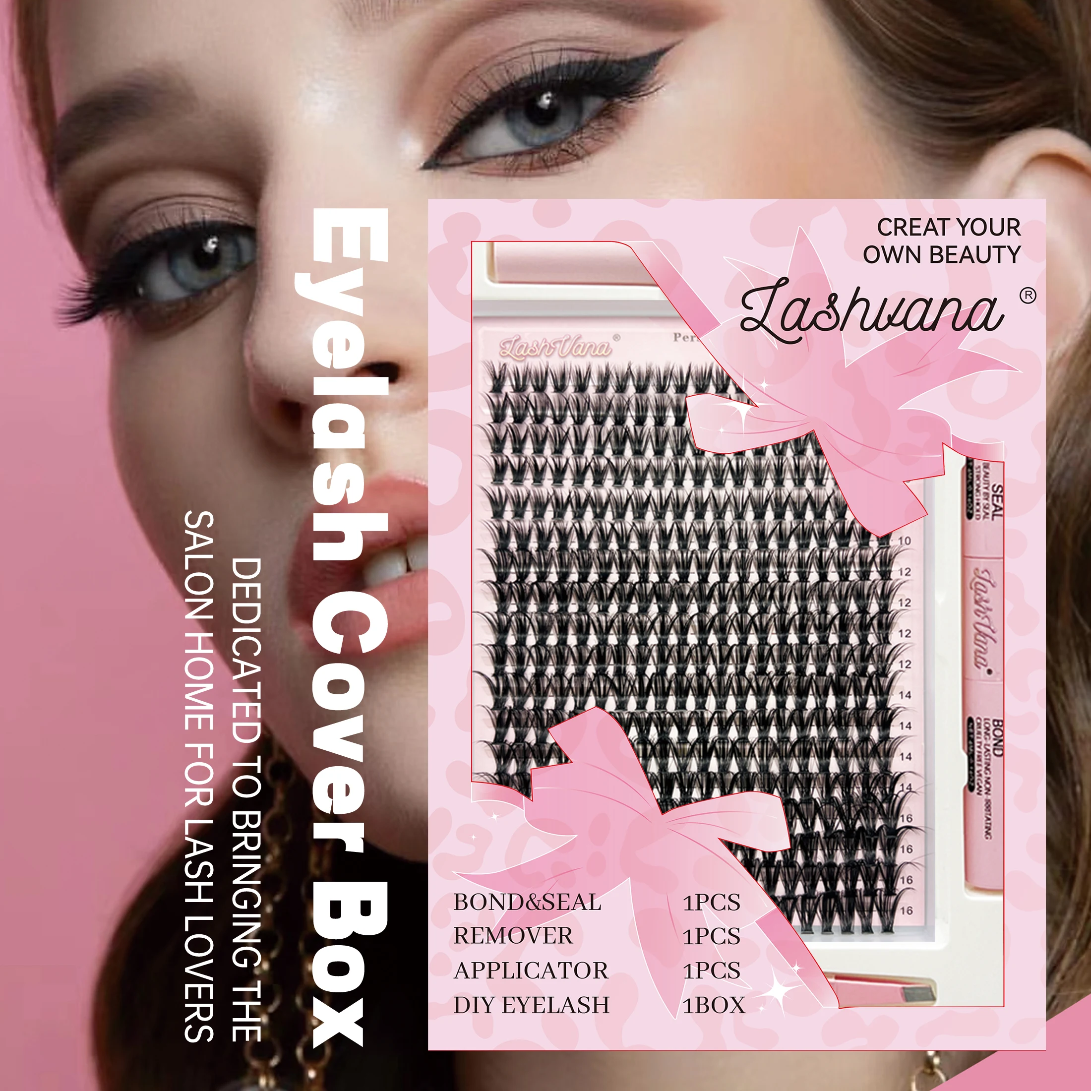 Set di ciglia a grappolo da 360 pezzi 30D/40D Curl con colla fai da te lunghezza mista 8-16mm ciglia morbide e fini riutilizzabili