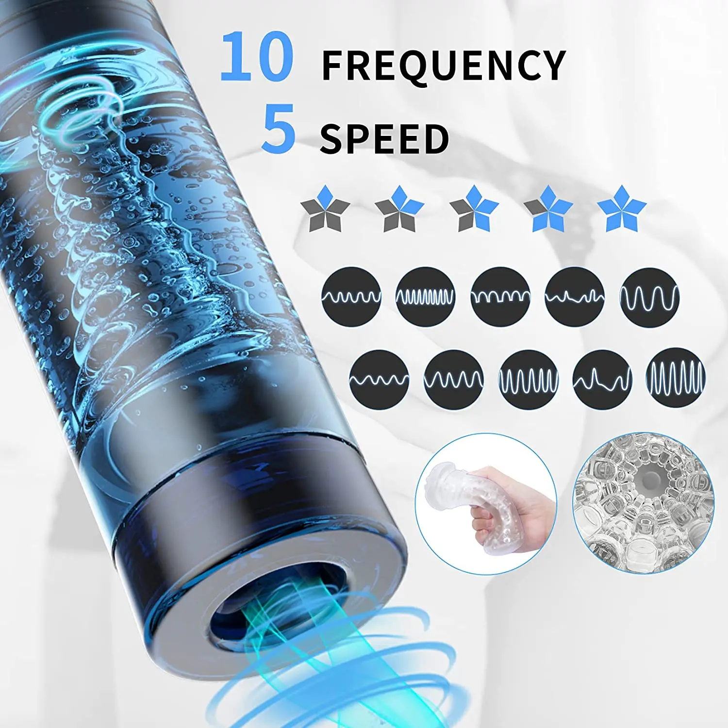 Automatic Vacuum Penis Enlargement Extend Pump with Suction Modes Men Sex Toys 10 Thrusting & Rotating Quiet Penis Enlargement