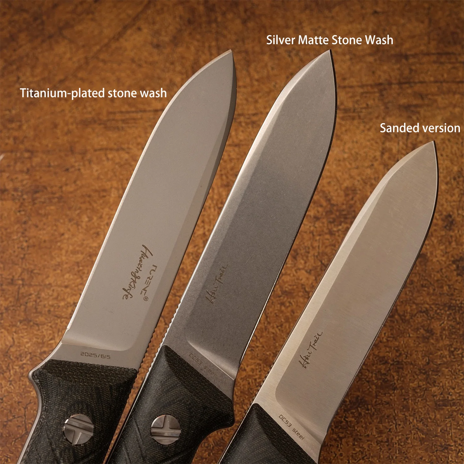 DC53 Fixed Knife 60-62HRC, Outdoor Camping Bushcraft Tool, Black Micarta Handle, K Sheath, Fire Starter, Gift Box view 4