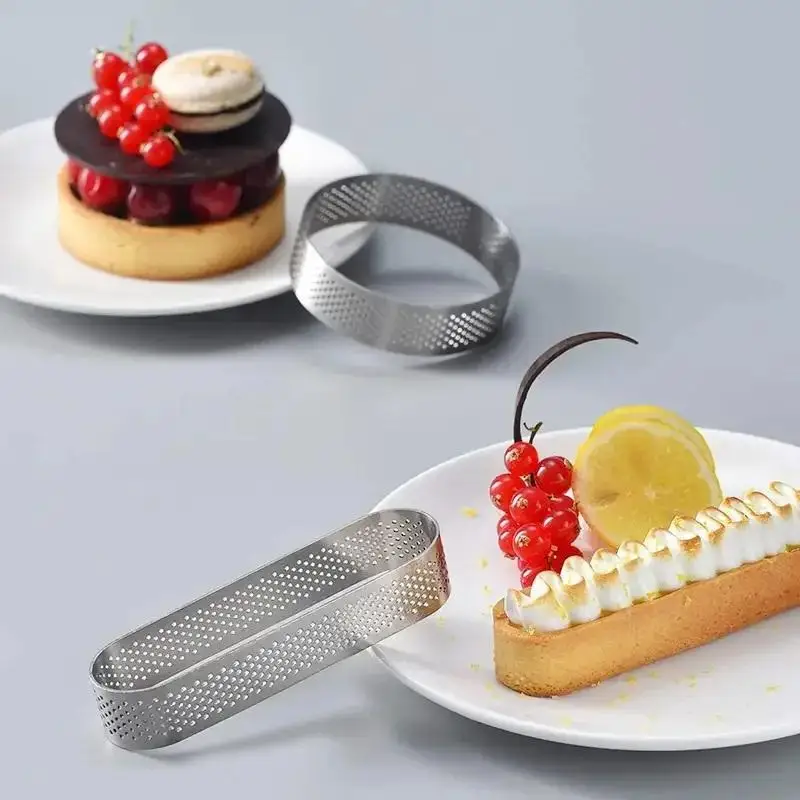 6-Pack Stainless Steel Tart Rings-Oval Baking Molds