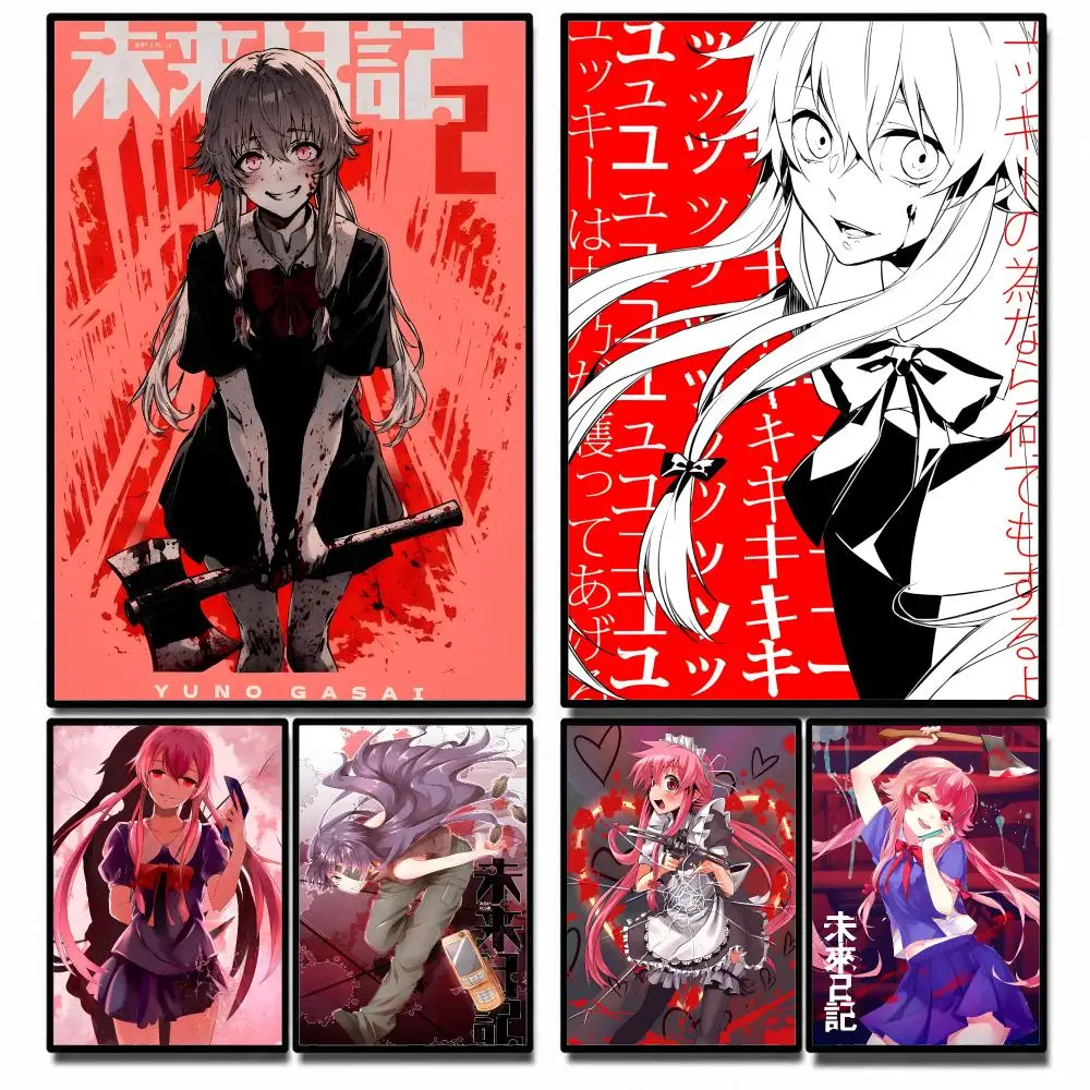 Anime Mirai Nikki Poster High-definition  stickers, suitable for bedroom, living room, home decoration