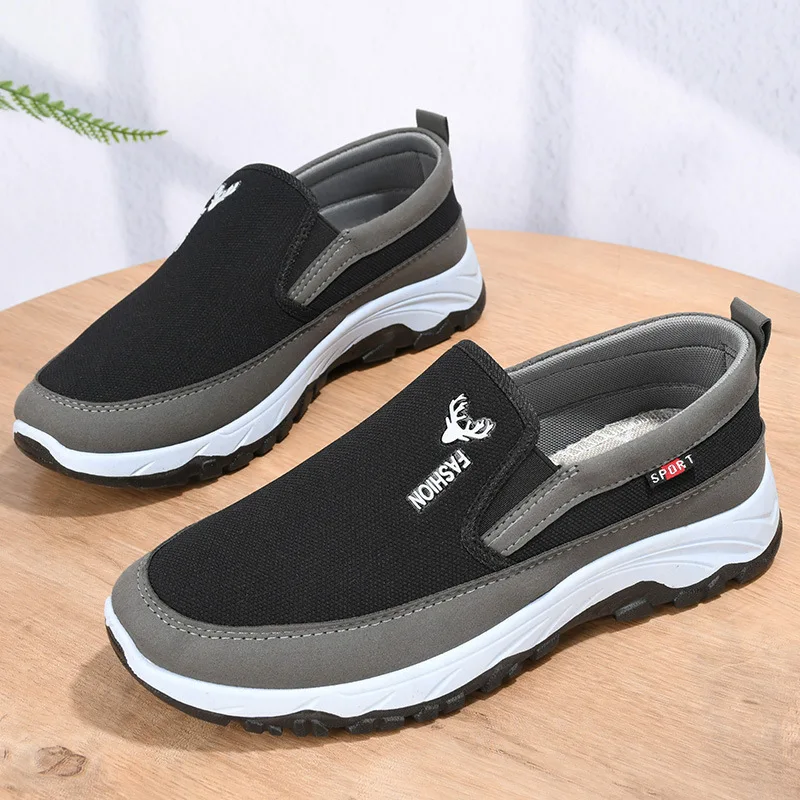 

Men's Shoes Mesh Breathable Casual Shoes Slip on Loafers Outdoor Light Walking Flats Soft Sole Comfort Driving Shoes Men Sneaker