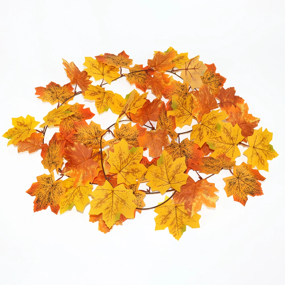Thanksgiving Dekorationen Herbst Ahorn Rebe Girlande Künstliche Herbst Herbst Laub Girlande Hochzeit Kamin Dekor Halloween Party – Detail 25