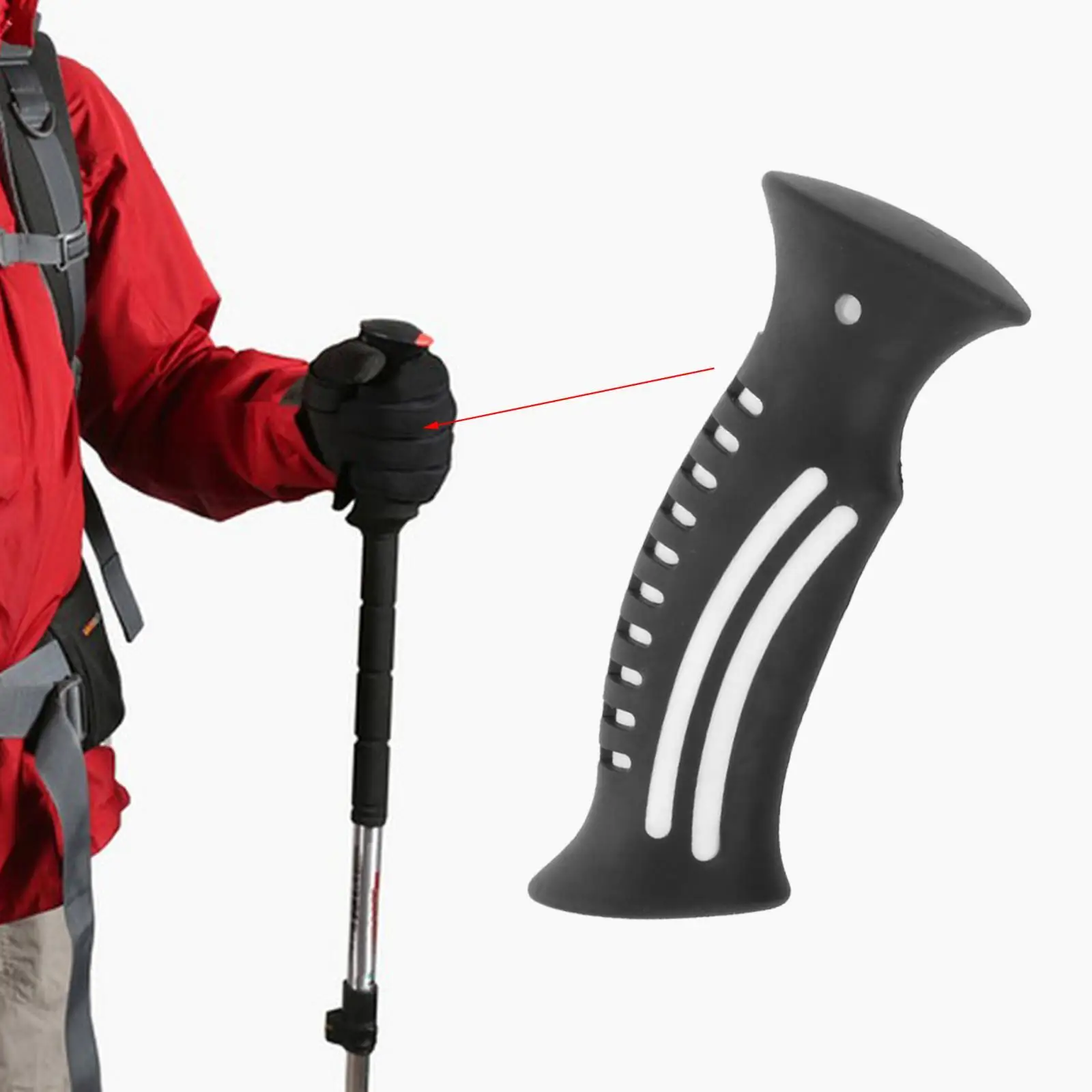 Replacement Trekking Pole Handle Lightweight Portable Alpenstock Grip Handle