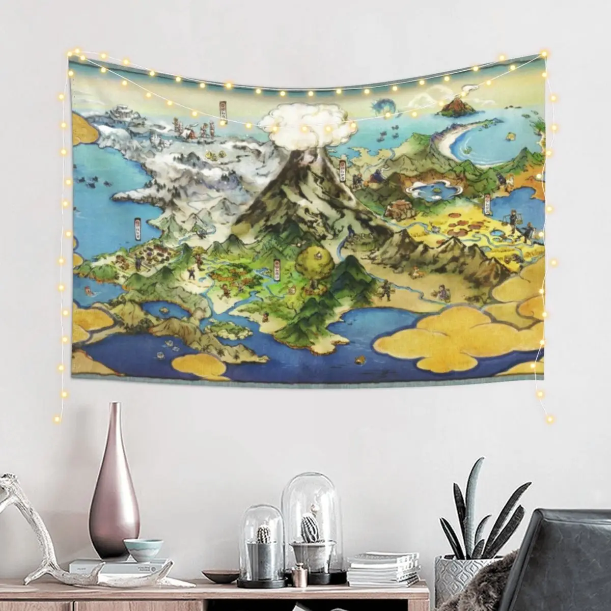 

Hisui Map Tapestry Wall Hanging Wall Anime Decor Cute Room Things Tapestry