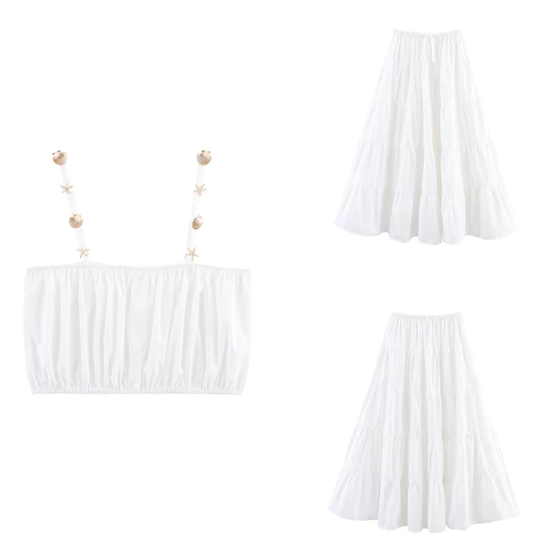 

Ele Pure Color Metal Decorated Vaion Sle Faion Set 2025 Summer New Women's Clothing Z Polyester Fiber