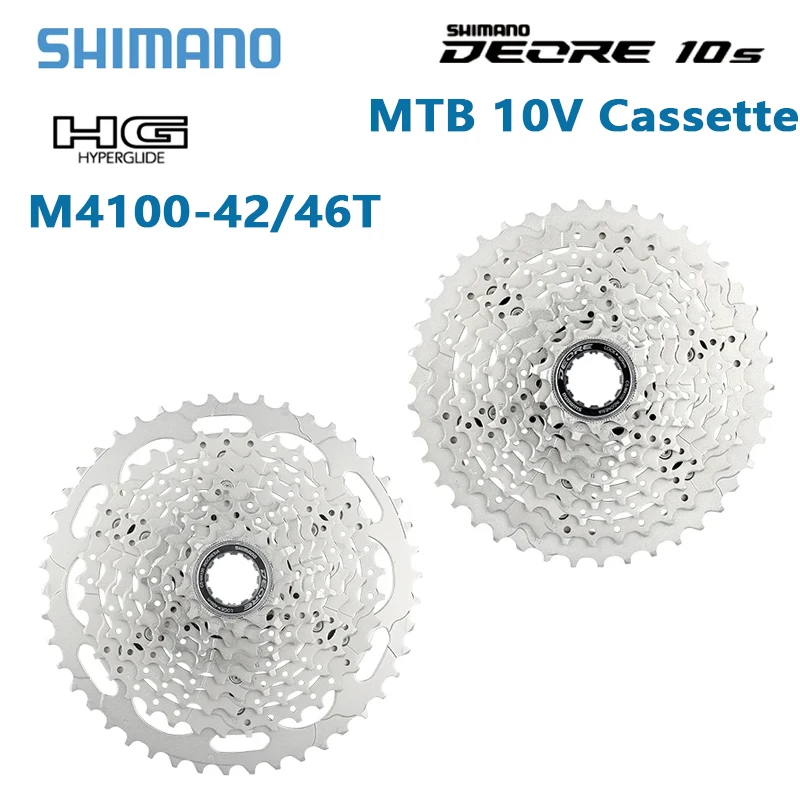 Shimano Deore CS M4100 Mountain Bike 10 Speed Cassette K7 HG 11-42/46T Freewheel 10V HG54 Chains Mountain Bike Parts