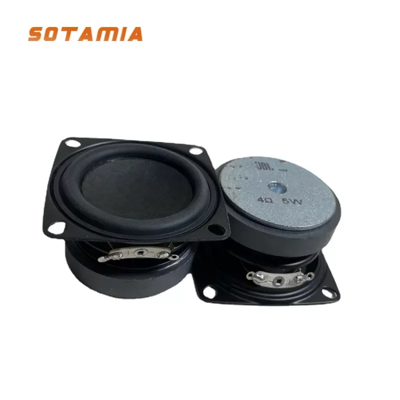 SOTAMIA 2Pcs 2 Inch Mini Audio Speaker 4 Ohm 5W Full Range Audio Sound Speaker Paper Cone Rubber Edge Loudspeaker For JBL Harman