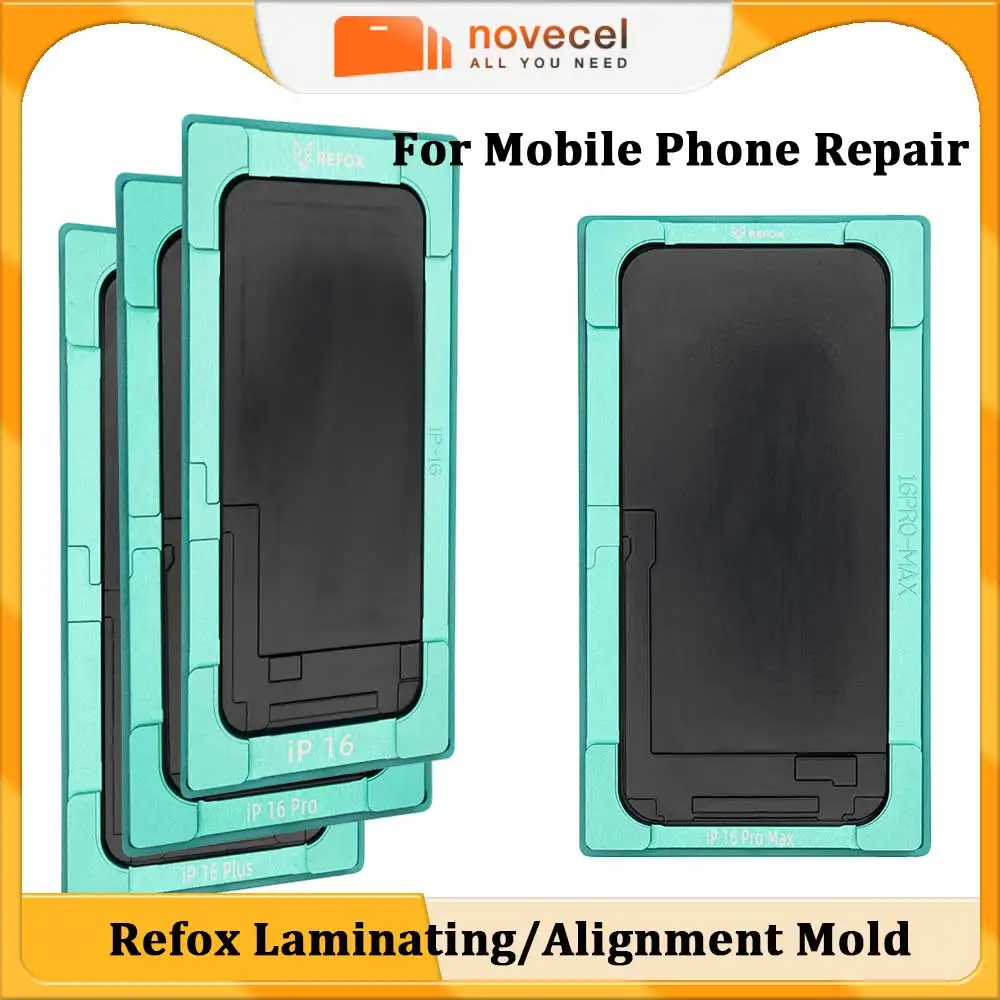 

Форма для выравнивания ламинирования ЖК-экрана Refox для iPhone 16 Pro Max 15 14 Plus 13, мини-стекло, коврик для сенсорного экрана, ремонт формы