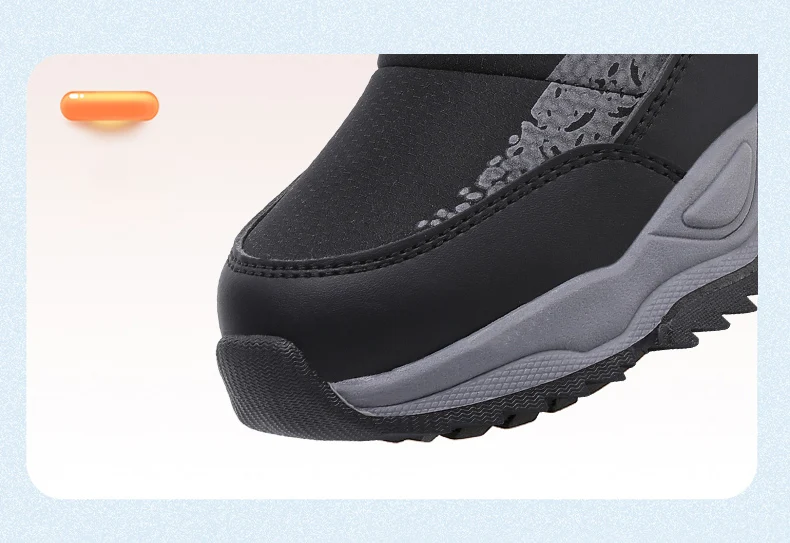 Kinder-Schneestiefel Winter High-Top Kinderschuhe mit Klettverschluss Baumwollschuhe für Schüler Outdoor Bequeme Rutschfeste Stiefel mit Dicker Sohle – Detail 5