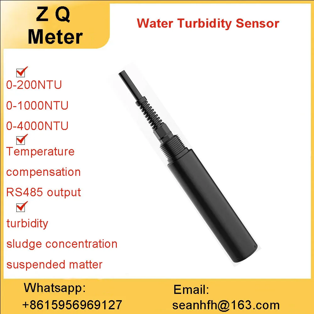 Water turbidity sensor industrial online environmental monitoring high precision liquid suspended particle sewage detector