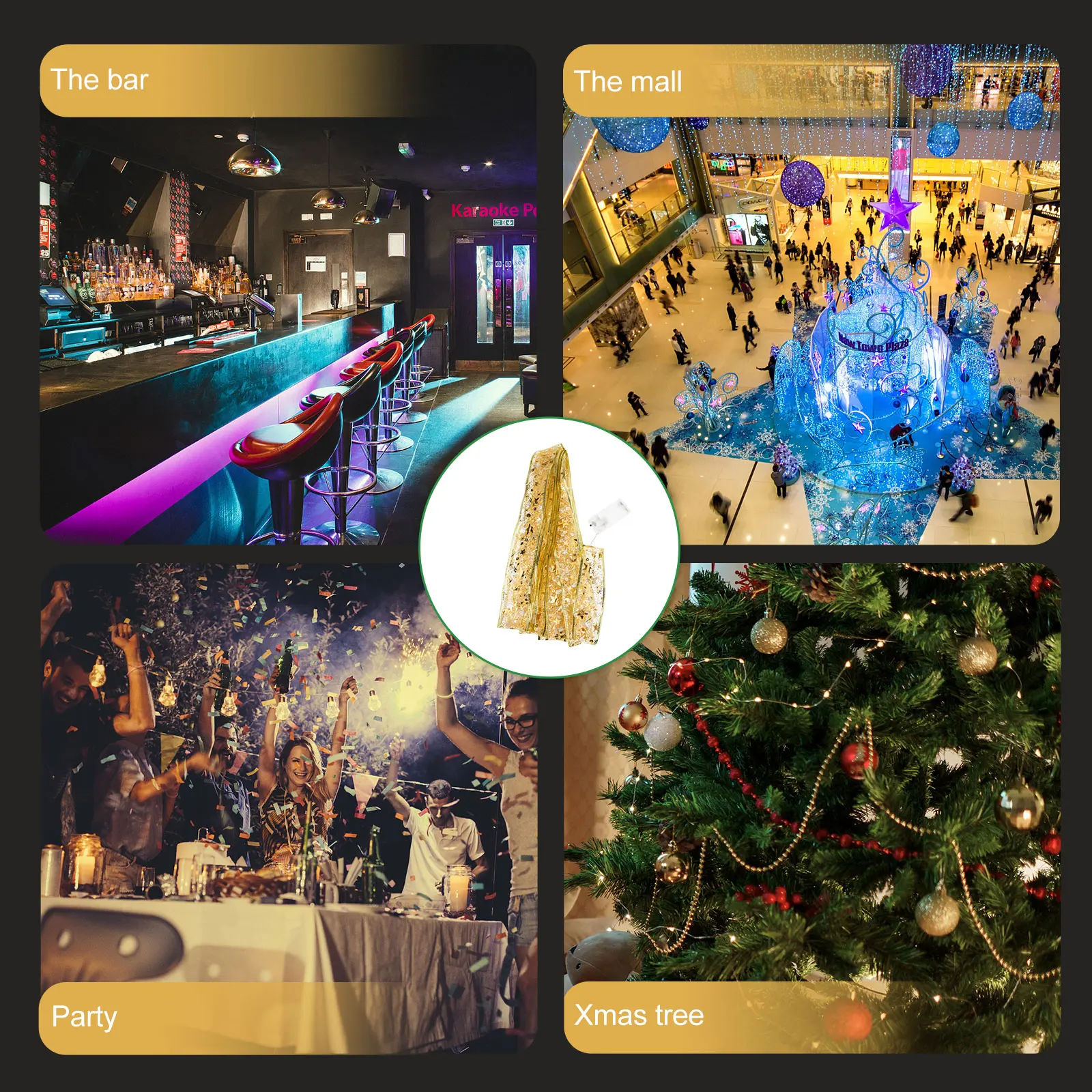

Creative 10M 33Ft Led String Light Decorative Ribbon Lamp Xmas Party Fairy Light Festival Holiday Night Decoration Birthday