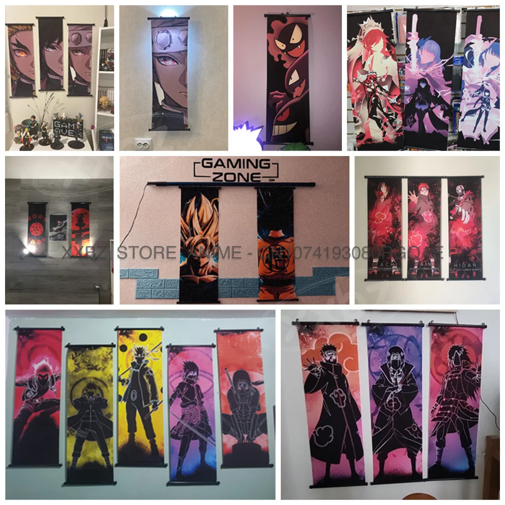 Demon Slayer Scrolls Picture Himejima Gyoumei Wall Art  Tomioka Giyuu Home Decor Rengoku Kyoujurou Hanging Painting Anime Poster