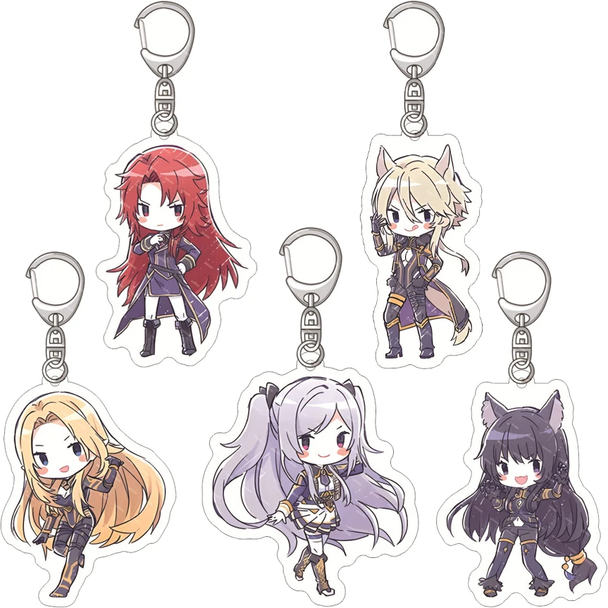55MM Anime The Eminence in Shadow Figur Cid Kagenou Alpha Beta Gamma Delta Epsilon Acryl-Schlüsselanhänger Kawaii ‌   Weihnachtsgeschenke