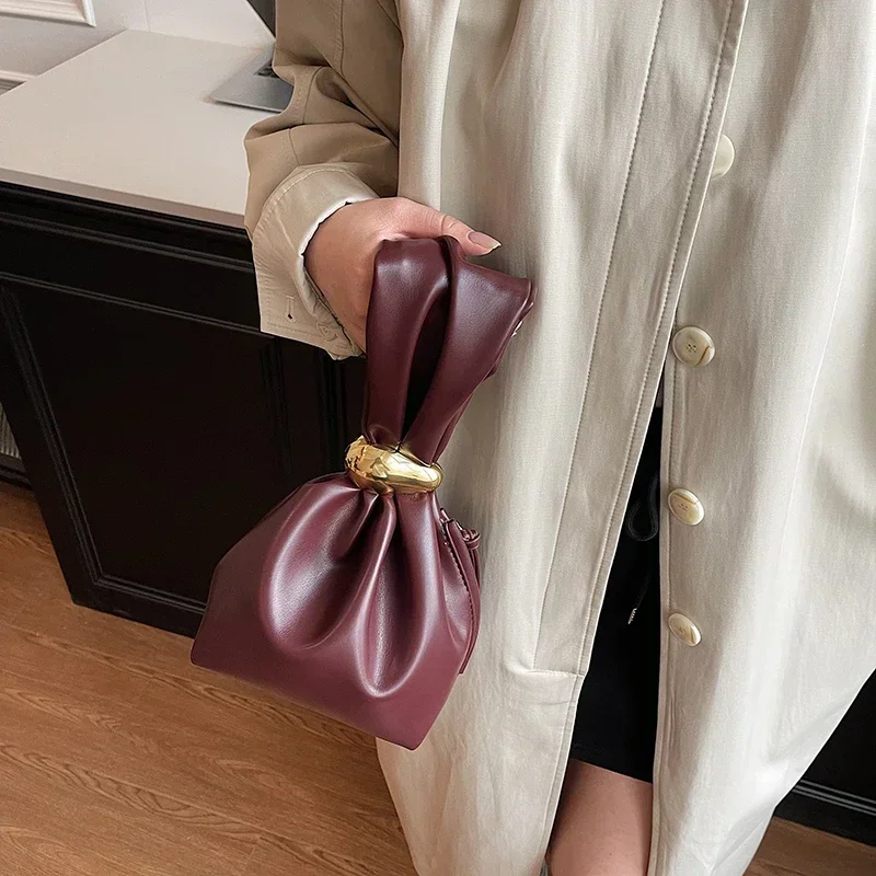 New Design Mini PU Leahter Underarm Bags for Women 2025 Fashion Designer Female Retro Shoulder Bag Handbags and Purses