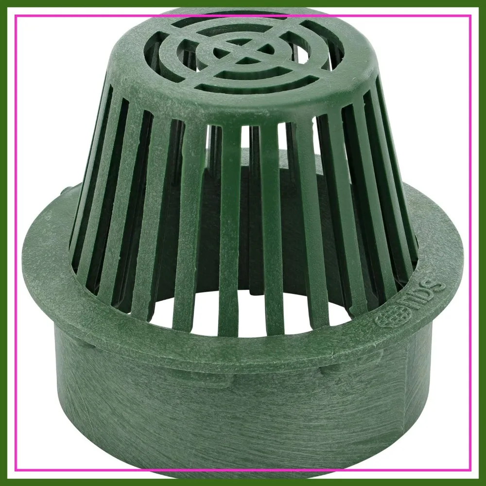 

6-Inch Green Atrium Grate, Heavy Duty Floor Drain Cover for Outdoor Use