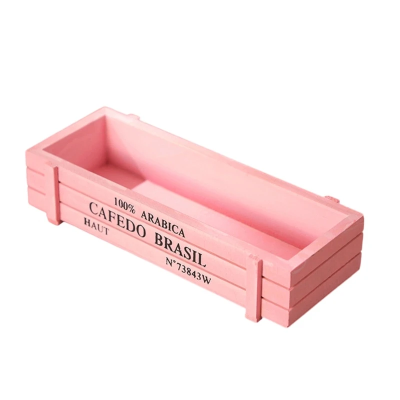 Garden Plant Pot Decorative Vintage Succulents Wooden Boxes Crates Rectangle