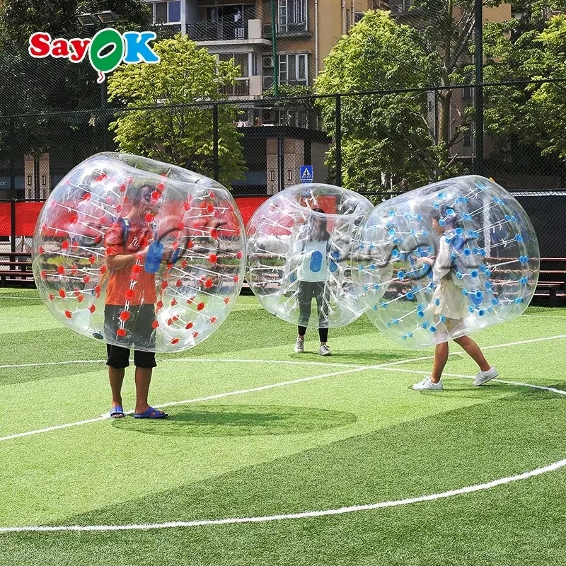 

SAYOK Inflatable Bumper Bubble Soccer Ball 0.8mm PVC Inflatable Human Hamster Body Zorb Ball for Adults Teens Outdoor Game