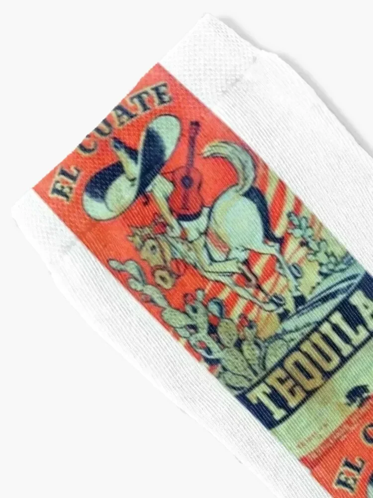 Vintage Tequila label Socks hiking shoes Male Socks Women's