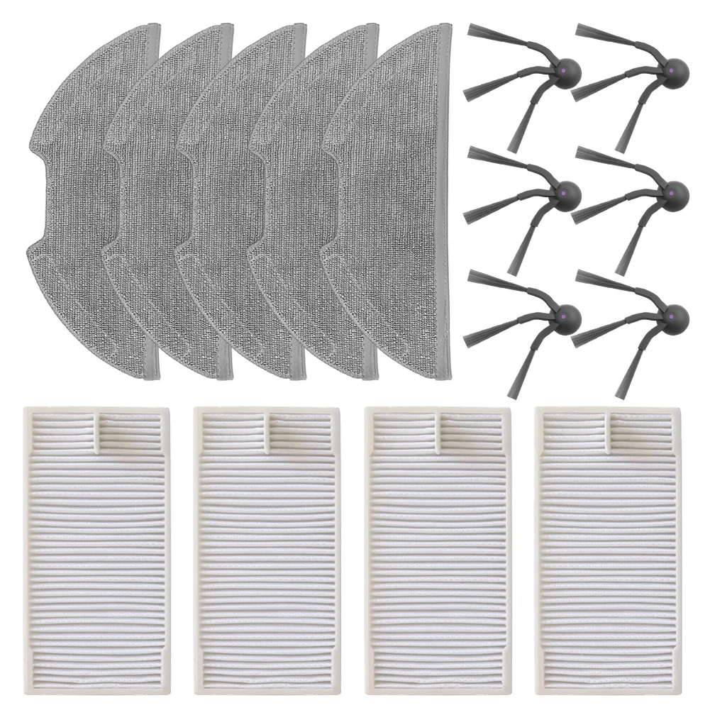 

15 Pcs/set For Eureka E20 For Evo Plus Robot Vacuum Cleaner Side Brush Filter Mop Cloth Kit Vacuum Cleaner Replaces Accessories