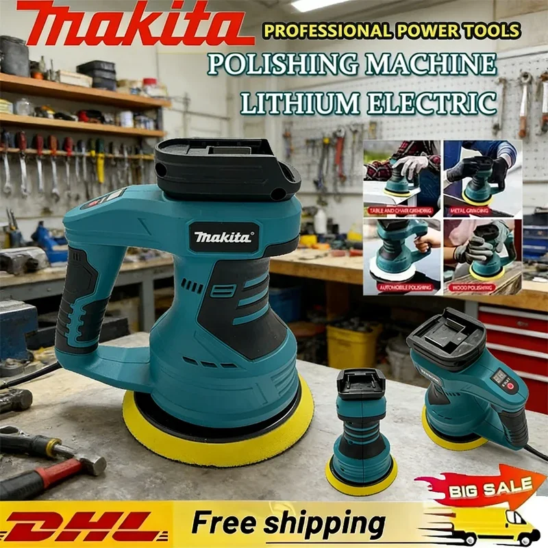 

Makita 8 Gears Adjustable Auto Cordless Car Polisher Rechargeable Polisher Electric Waxing Sanding Sealing Glaze Tool
