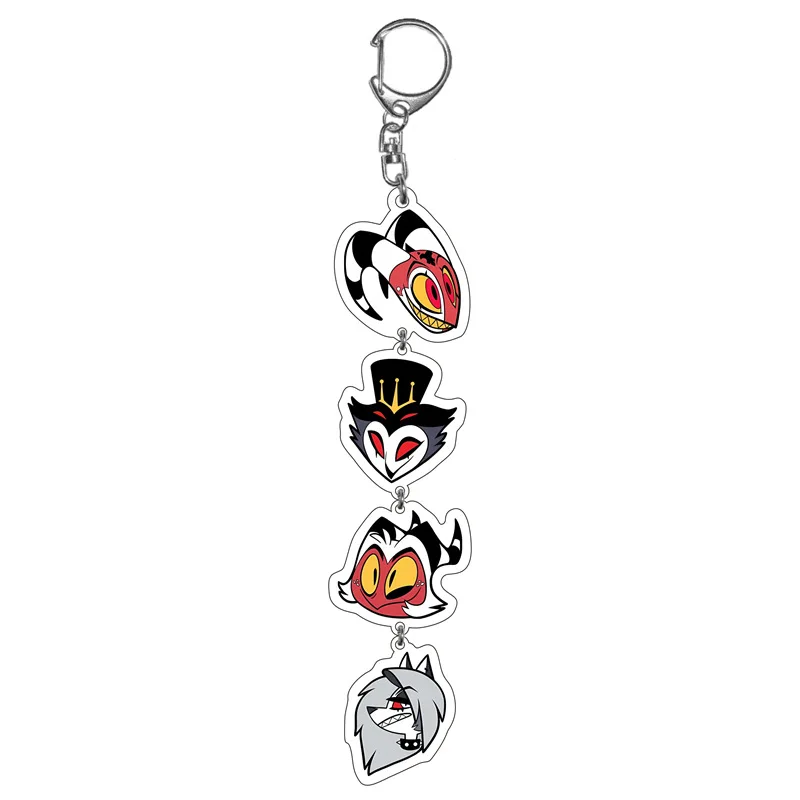Anime Acryl Sleutelhanger Kat voor Hazbin Hotel Charlie Morningstar Vaggie Angel Dust Alastor 3 Vees Lucifer Morningstar Husk Niffty