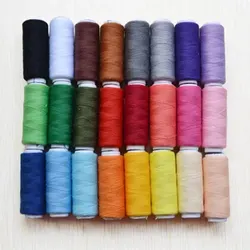 24 Color Sewing Thread 100 Polyester Yarn Sewing Thread Roll Machine Hand Embroidery 200 Yard Each Spool For Home Sewing Kit