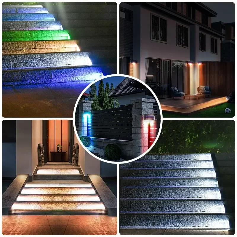 Imagem -06 - Impermeável Solar Lamp com Lens Anti-theft Design Outdoor Step Lamp Stair Light Iluminação Decoração Garden Path Ip67 13