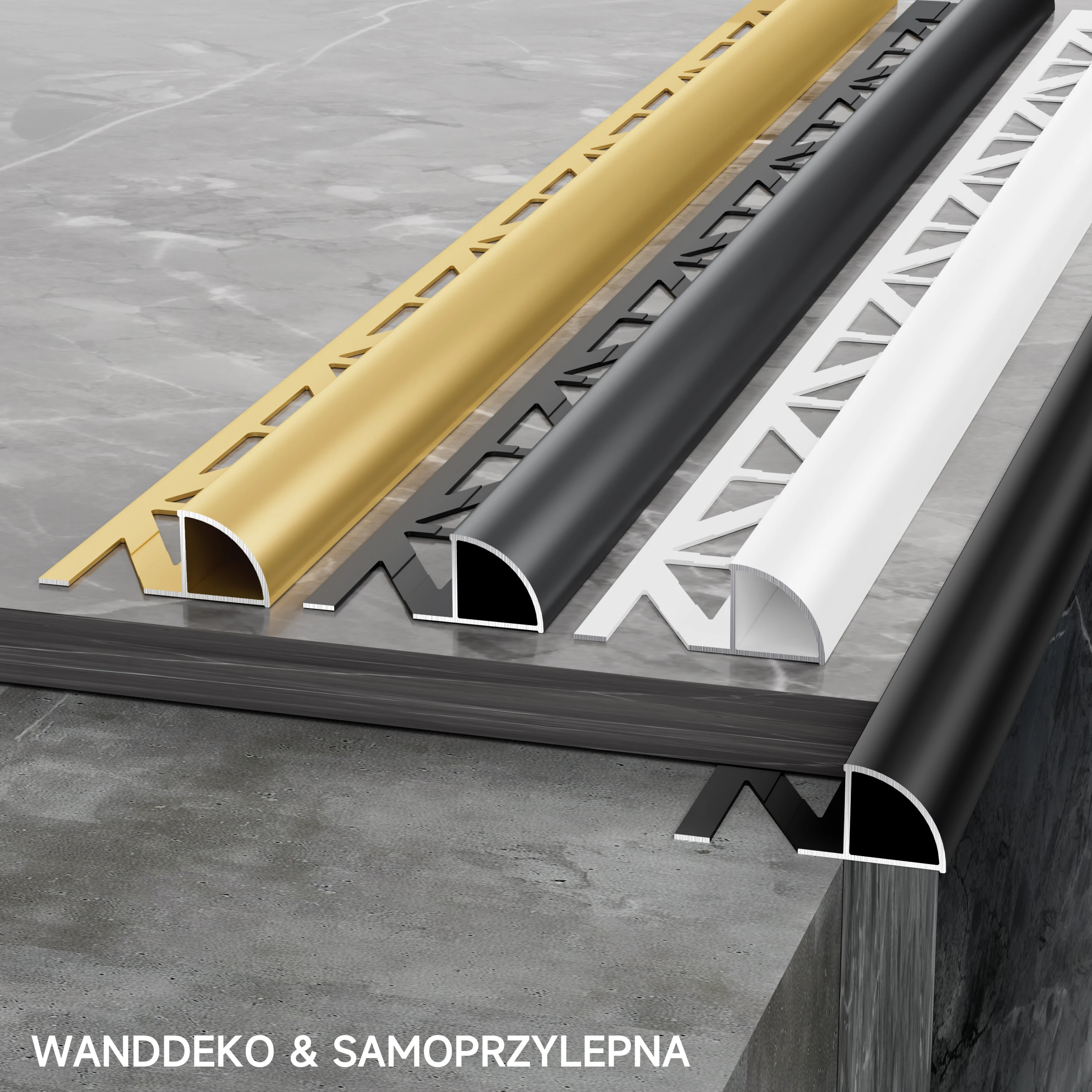 Aluminum Tile Corner Trim 80cm 2Pcs 6 Colors, L-Shaped Bullnose Edge Guard for Tile Wall Corner, Tile Edging Strip Profile