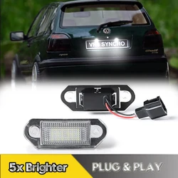 2Pcs LED License Plate Lights For Volkswagen VW Golf 3 Jetta MK3 Gol G2 G3 Vento Skoda Octavia Car Rear Number Plate Lamps 18smd