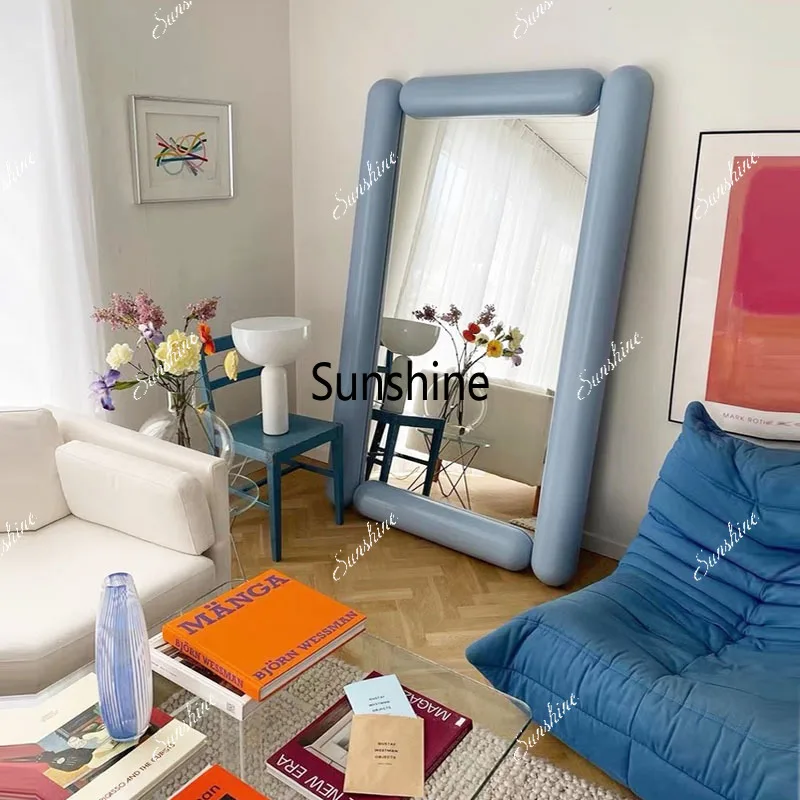 Big Bed Room Mirrors Full Body Wall Sticker Nordic Princess Long Mirrors Full Body Living Room Espejos De Piso Room Decoration