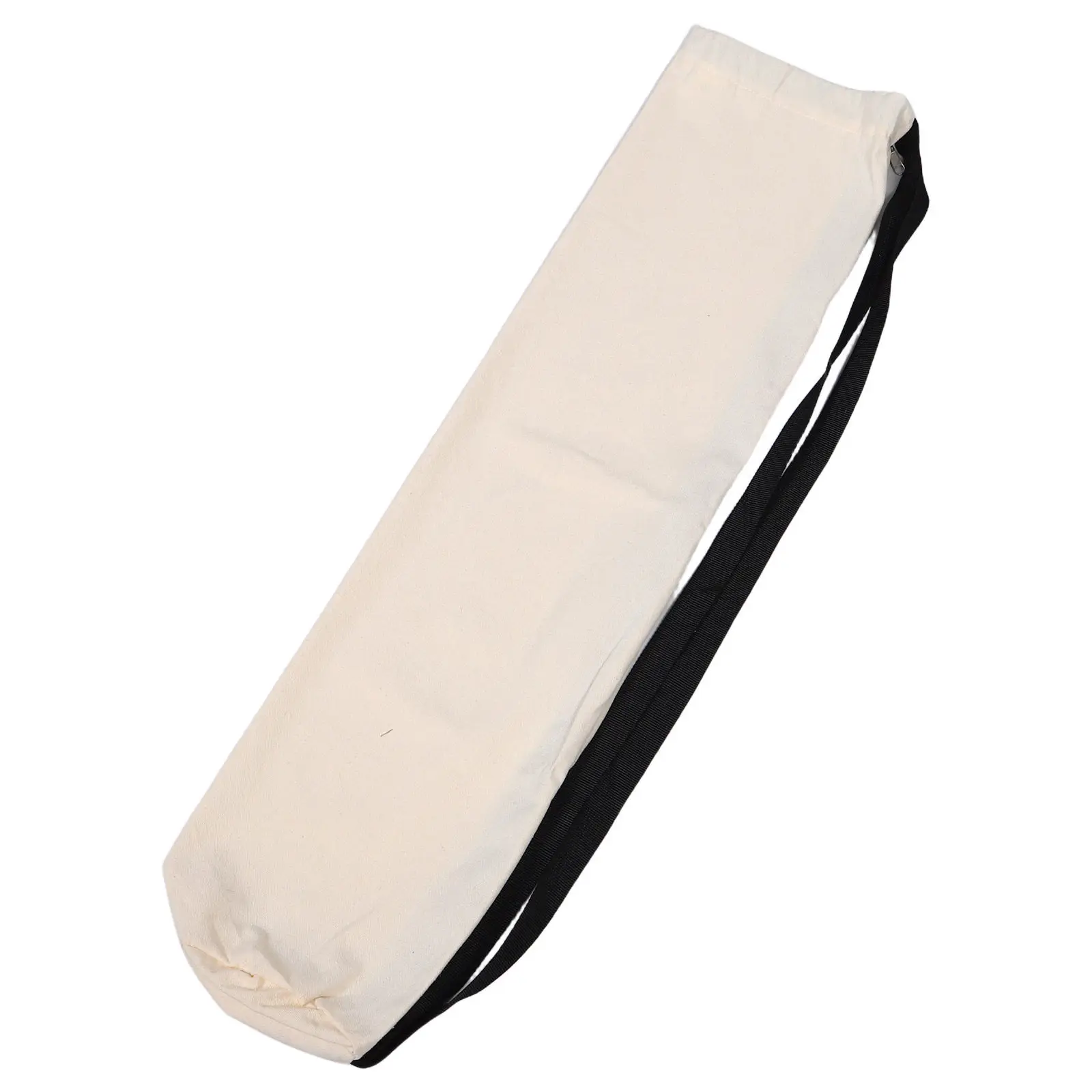 

Large Capacity Extendable Cylindrical Yoga Mat Carrier Bag Drawstring Closure Stylish Beige Tote for Yoga Pilates