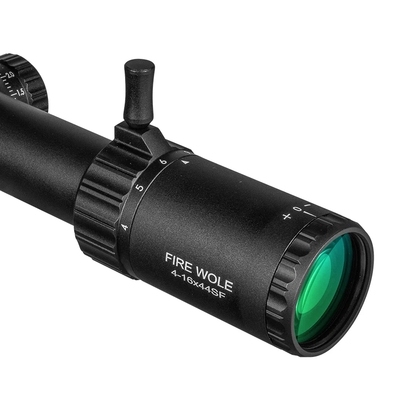 FIRE WOLF 4-16x44 SF Scope Hunting Rifle Scope 30mm 1/10Mil Turret Adjust w/ Lock System High Definition w/ Wilde Angle Eyepiece