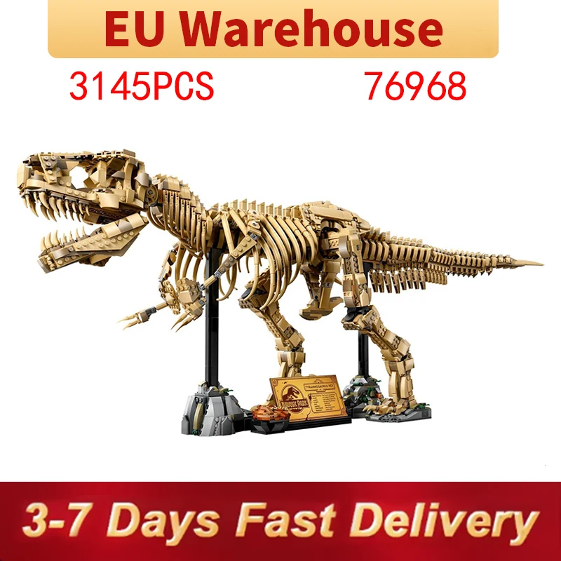 3145pieces Dinosaur Park Fossils Building Blocks Set Adults Assembled Bricks Model Toy Birthday Gifts Compatible With Set 76968