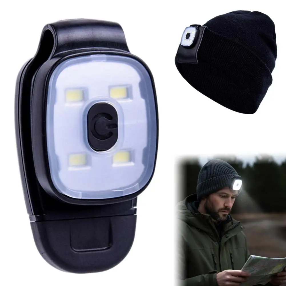 LED Clip Flashligh 3 Lighting Modes USB Rechargeable LED Clip Lamp Safety Warning Running Lights for Night Walking Fishing ﻿